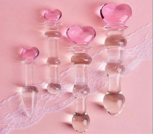 Massagem de vidro cristal vibradores gay sexy produtos butt plug vaginal estimulação anal contas pênis para mulher anal plug sexy brinquedos3615856