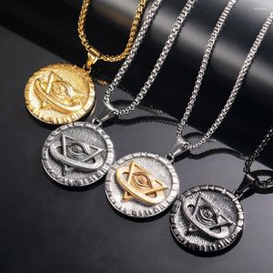 Pendant Necklaces Hip Hop Trend In Europe And America Sun Moon Stars Full View Universe Stainless Steel Necklace