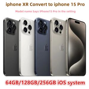 Original entsperrtes iPhone XR, umwandelbar in iPhone 15 Pro-Handy mit 15 Pro-Kamera-Aussehen, 3G RAM, 64 GB, 128 GB, 256 GB ROM-Mobiltelefon