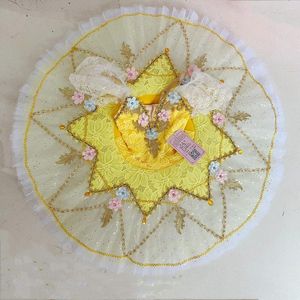 Palco desgaste crianças profissional ballet tutu para meninas crianças vestido amarelo desempenho flor fada cisne dança bailarina trajes