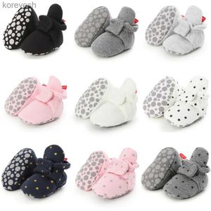 First Walkers Newborn Baby Shoes Boy Girl Star Toddler First Walkers Booties Cotton Comfort Soft Anti-slip Warm Infant Crib ShoesL231016