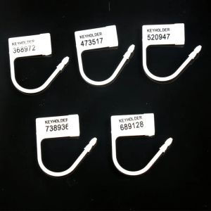 Keuschheitsgeräte Einweg-Kunststoff-Verschlusskäfig-Zubehör Schlüsselanhänger mit Seriennummer Stück Karten Penis Cock Lock ZZ