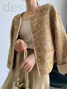 Jaquetas femininas designer nova jaqueta de inverno mulheres soltas plus size moda tweed casaco presente de natal 3g9e