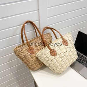 Cross Body New Fashion Bag Women's Shoulder Bag Pendling Straw Woven Bag Woven Bag Simple Stråpåse Beach PhotoblieBerryeyes