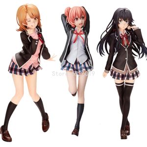 Finger Toys My Teen Romantic Comedy Anime Figure Isshiki Iroha Action Figrue Yuigahama Yui Yukinoshita Yukino Uniform Figurine Model Doll