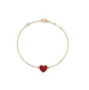 lucky clover heart bracelet brand letter-V cleef tennis chain charm bracelets mens designer jewelry for women party Christmas Presents gift Rose gold