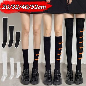 Meias Hosiery 4Size Sexy Preto Branco Soild Cor Meias Longas Mulheres Sobre O Joelho Coxa Alta Sobre O Joelho Meias Lolita Senhoras Meninas Meias Joelho 231016