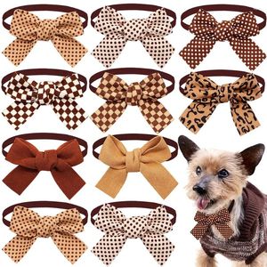 Dog Apparel Pet Bows Decoration Squared Dot Pattern Bowtie Bow Tie Neckties For Dogs Pets Cute Cats Supplies