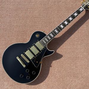 مخصص LP Black Beauty Electric Guitar ، لوحة أصابع الأبنوس ، الحنق الرابط ، ثلاثة بيك آب ، جسر Tune-O-Matic ، شحن مجاني