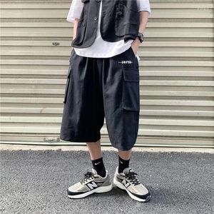 Männer Hosen Männer Harajuku Fracht 2024 Herren Sommer Sport Jogger Männliche Streetwear Große Taschen Jogginghose Fashions Schwarz/Khaki