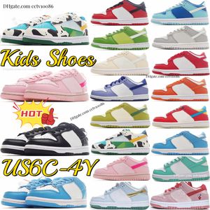 Scarpe per bambini Scarpe basse da bambina per ragazzi Baby Pink Chunky Panda Scarpe da ginnastica per skateboard per bambini Scarpe da clorofilla per bambini Nero Bianco argon Chicago Sneaker taglia 22-35