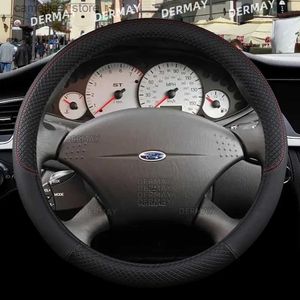 Steering Wheel Covers for Ford Focus MK1 Car Steering Wheel Cover 9 Colors PU Leather Non-slip Auto Accessories interior Fast Shipping Q231016