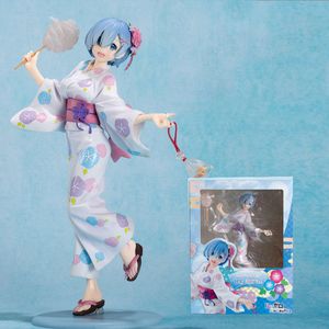 Finger Toys 24cm Rem Yukata Sexig anime Figure Re: Liv i en annan värld från Zero Rem Yukata Ver. PVC Action Figure Collectible Model Toy