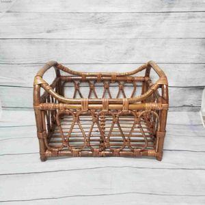 Bassinets Cradles Yenidoğan Fotoğrafçılık Props Baby Rattan Retro Sandalye Uyku Sepet Bebek Kanepe Bebek Karyolası Fotoğraf Accessoriesl231016