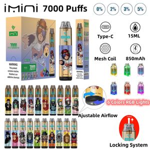 Partihandel I IMINI MESH COIL GORILLAS TORNADOS VAPE ROKE PEN BAR BILLIG 7K 8K 9K 10K 12K PULD LÅG PRIS BOX PACKING SYSTEM