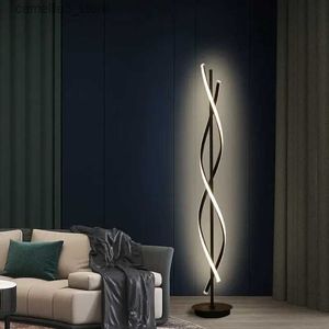 Floor Lamps Simplicity Geometric Line LED Floor Lamp Designer Tieyi Vertical Table Light Living Foom Decoration Bedroom Landing Desk Lights Q231016