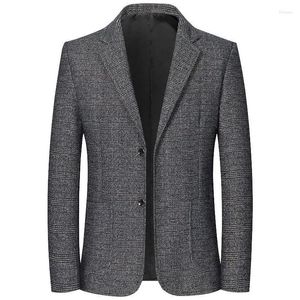 Męskie garnitury mężczyźni Plaid Casual Blazers Jackets Business Formal Wear Suit Coats Spring Jesień Mężczyzna Slim Fit Rozmiar 4xl