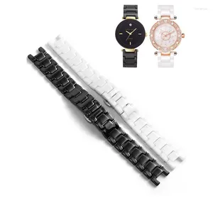 Oglądaj zespoły Yopo White Black Ceramic Watchbandband Męs