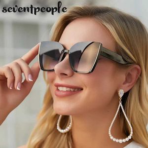 Oversized Cat Eye Sunglasses Women Luxury Brand Fashion Large Frame Square Sun Glasses for Men Retro Trendy Cateye Eyewear 230920