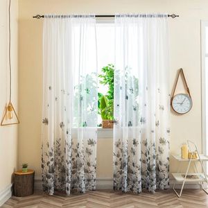 Vorhang, 7 Stile, Fensterschutz, transparentes Garn, fertige Vorhänge für Wohnzimmer, Schlafzimmer, durchsichtige Vorhänge