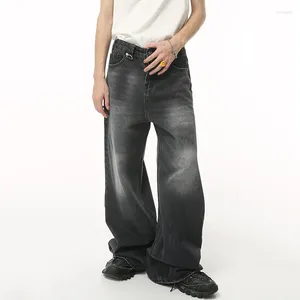Męskie dżinsy syuhgfa vintage lunggy dżinsowe spodnie 2023 Streetwear szerokie nogi luźne spodnie moda w trudnej sytuacji