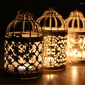 Candle Holders Hanging Bird Cage Candles Holder Retro Iron Candlestick Lantern Home Party Decor Decoration Accessories High Quality