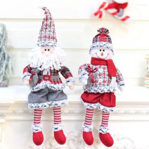 Christmas Decorations Year's Party Doll Santa Claus Snowman Wearing Hat Gift Home El Supermarket Decoration Elk Ornaments Supplies