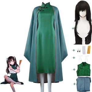 Cosplay orijinal Yaozhi Yao Zhi Cosplay Costume Wig Anime Seksi Kadın Çin tarzı Yeşil Cheongsam Cadılar Bayramı Karnaval Parti Takım