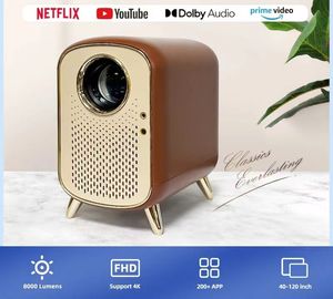 Stella-A Android Portable 4K Smart Projectors Real 1080P Full HD Mini Projector Movie Large Screen 8000 Lumens LED 5G WiFi Bluetooth Cinema