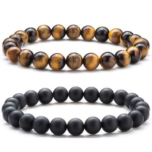 Chakra spirituali con perline Diffusore di pietra lavica Bracciale con perline yoga Braccialetti da uomo regolabili Bracciale intrecciato Guarigione N Sqcjed Drop Delive Dh96W