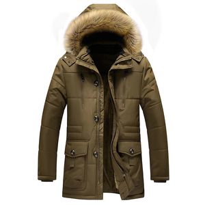 Men's Leather Faux 2023 Thick Winter Warm Parka Men Fleece Fur Hood Slim Jacket Coat Military Cargo Windbreaker Male Casual Overcoat New Fashion 231016