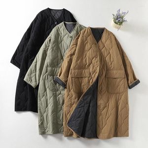 Jaquetas femininas outono inverno longo jaqueta feminina streetwear elegante vintage o pescoço algodão linho casaco solto outerwear topos