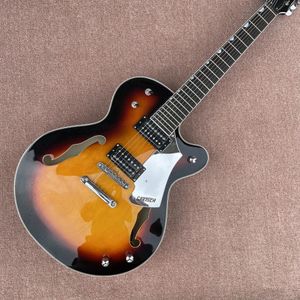 7-String Hollow Body Jazz Electric Guitar, Chrome Hardware, Rosewood Fingerboard, Free Shipping