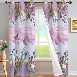 Curtain Thermal Transfer Printing Process Fully Shaded High Quality Materials Silk Satin Fabric Drapes El Apartment Bathroom Curtains