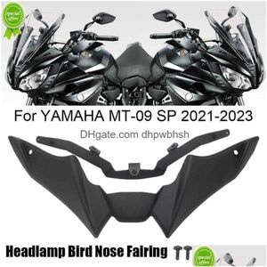 För Yamaha MT-09 SP 2021 2022 2023 MT09 21-23 Motorcykel sport nedstyrka naken forntal spoilers aerodynamisk vinge avböjningsdroppe