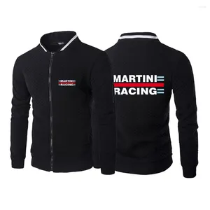 Herren Hoodies 2023 Martini Racing Print Frühling und Herbst Mode einfarbig hochwertige zarte warme lässige Reißverschlussjacke Mantel