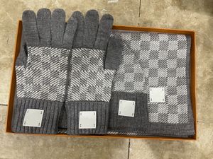 Hats Scarve Gloves Sets Designer Mens Beanie Scarf Glove Set Luxury Hat Knitted Caps Scarves Unisex Sets