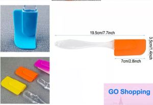 Moda Silicone Bolo Raspador Espátula Cozinha Sobremesa Jam Smear Espátula Eco-Friendly Alça Transparente Ferramenta Polidora De Cozimento Faca De Manteiga Atacado