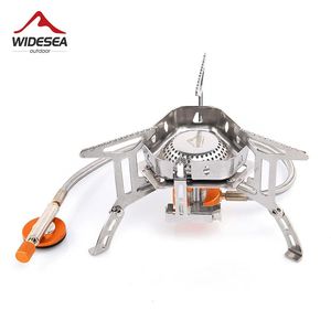 Stoves Widesea Camping Wind Proof Gas Outdoor Strong Fire Stove Heater Tourism Equipment Supplies Tourist Kitchen Survival Trips 231013