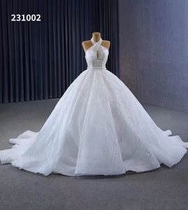 Lyxig elegant sjöjungfrun front gaffel pärlbröllopsklänning med löstagbar tåg brud bröllop SM231002