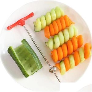 Frukt grönsaksverktyg grönsaker spiral kniv potatis morot gurka sallad hackare enkel skruv skivare skär spiralizer kök dro dhkyq