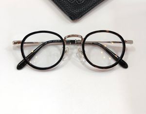 Silver Black Round Glasses Eyewear Full Rim Frame Optical Glasses Frames Mens Fashion Sunglasses Frame with Box