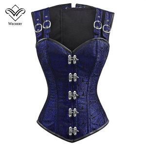 Korsett Steampunk Corsets och Bustiers Slimming Gothic Corsage Corset Corsets Sexig Black Strap Corset Steel Boning Bustier257T