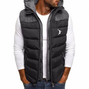 Men's Jackets Autumn Winter Men Long Vest Hooded Brand Fashion Thick Warm Cotton Padded Sleeveless Jacket Men's Clothes keep warm 231016