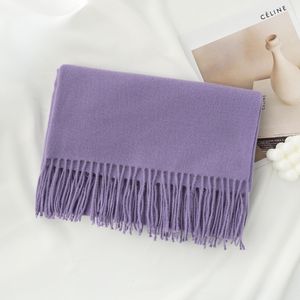 Autumn and winter new solid Color small fresh scarf sweet wind cashmere warm and cold can be used as a shawl or scarf fashion designer y1 available in multiple colors