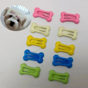 Dog Apparel Cute Mini Bone Snap Clip Simple Headwear Accessories Kitten Hairpin Yorkshire Chihuahua Hair Clips For Dogs Cat Pet Suppiles