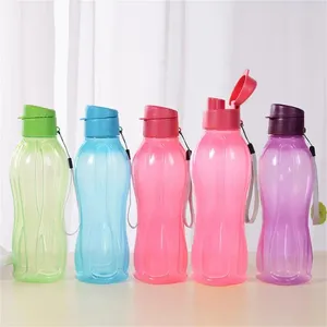 Water Bottles Bottle Plastic Portable Outdoor Sports Cup Large Capacity Solid Color Space Drinkware