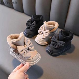 Pierwsze spacerowicze zimowe pluszowe ciepłe buty dla niemowląt swobodne modne buty dla dzieci miękki botton pierwszy piechur dla niemowląt sporty na zewnątrz 231016