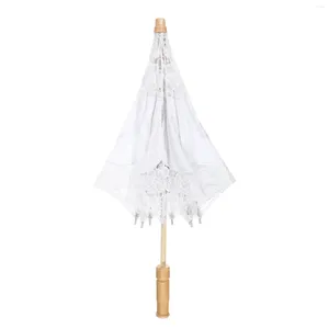 Guarda-chuvas Toyvian Lace Bordado Parasol Handmade Vintage Guarda-chuva Mulheres Senhoras Portátil para Po Sun Mulher