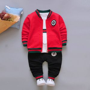 Crianças agasalho do bebê esporte terno primavera menino conjunto de roupas casual moda hoodie t camisa pant criança do bebê da criança menino roupas